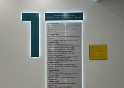 Навійгаційний стенд з контражурною підсвіткою